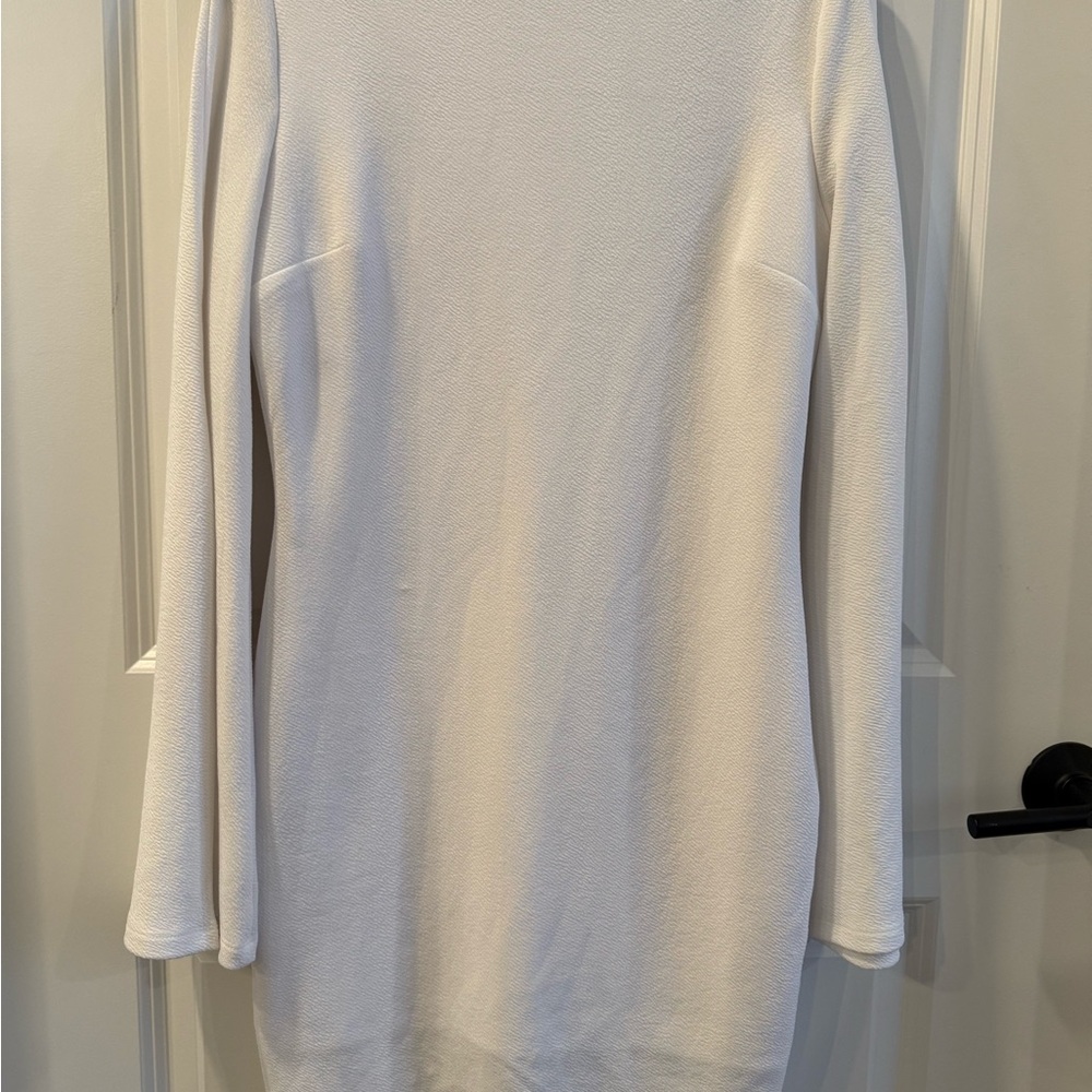 Classic White Long-Sleeve Dress